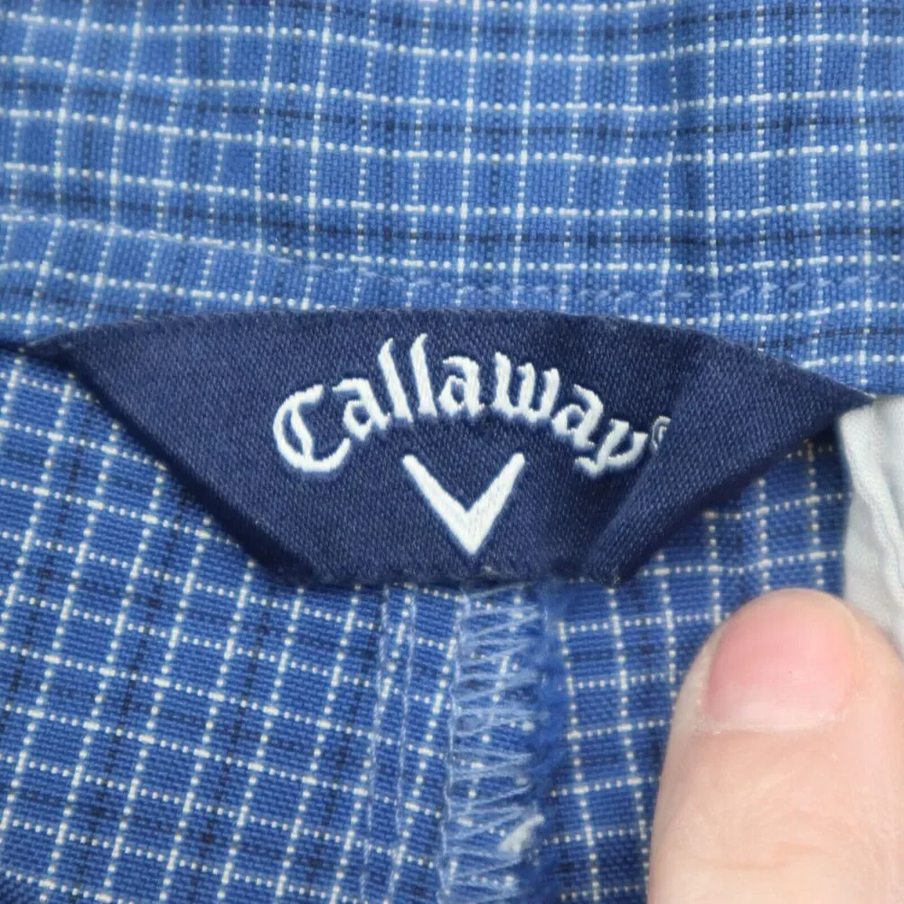 Callaway Shorts Mens 34 Blue check Golf Lightweight Hiking Golfing